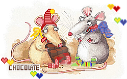Мишки шоколадниці Схема вишивки бісером