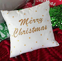 Подушка до Нового року з помпонами по колу, фото 6