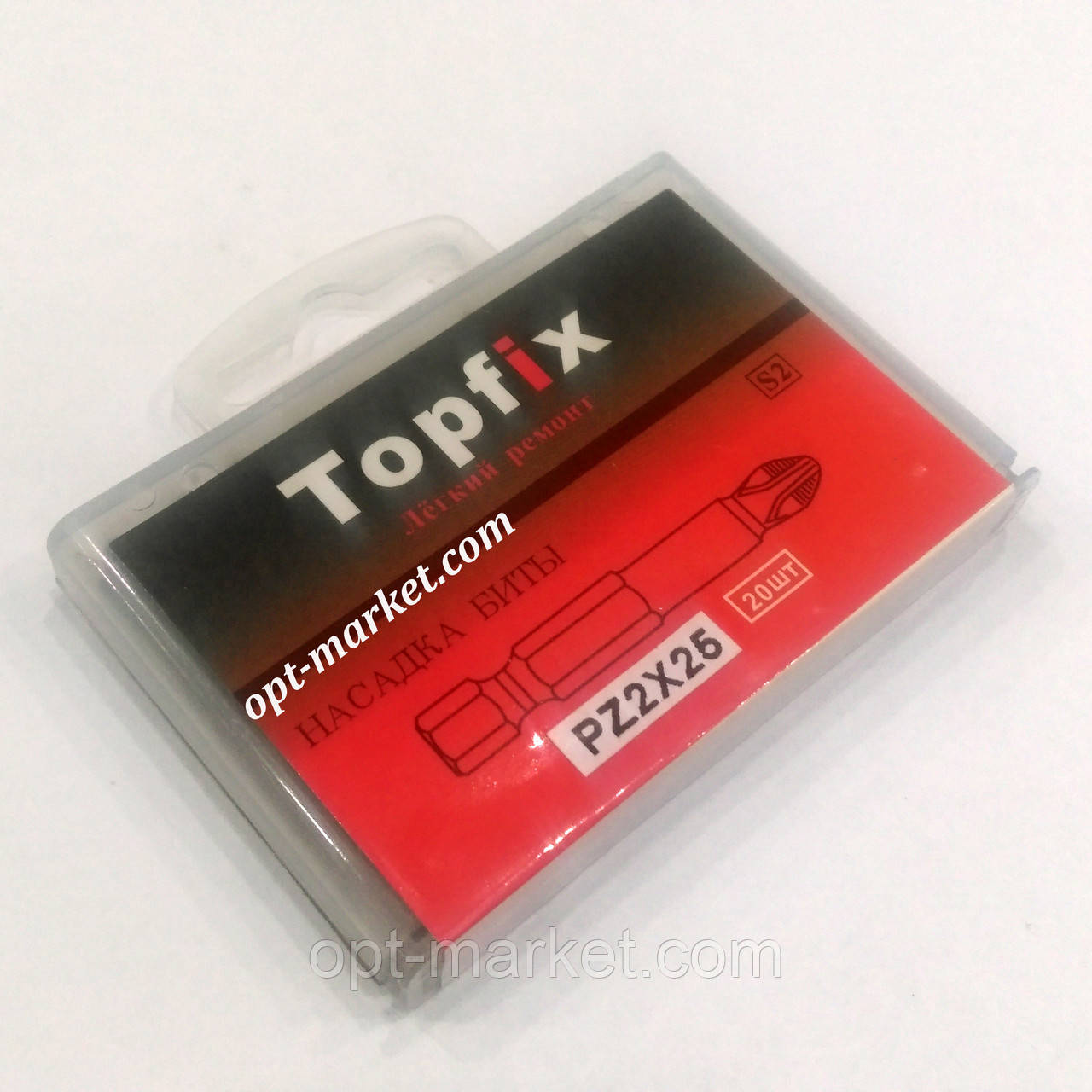 Біти PZ2*25 мм 1/4" S2 Титан (20 шт. у пакованні)
