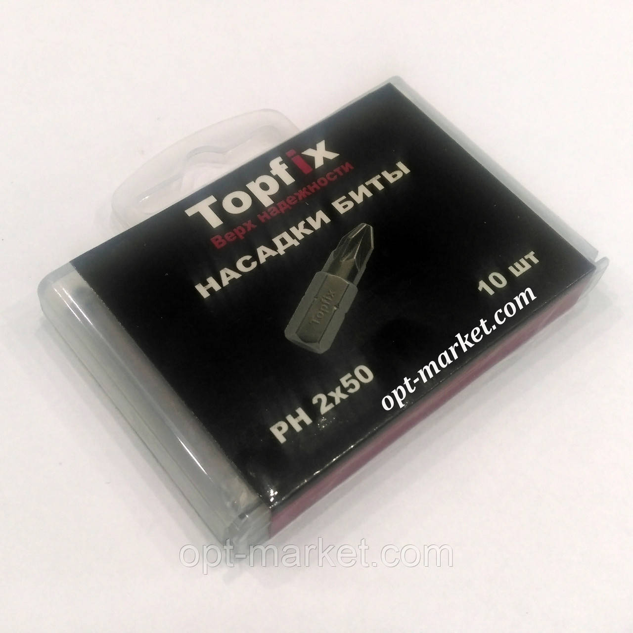 Біти PH2*50 мм 1/4" S2 Титан (10 шт в упаковці)
