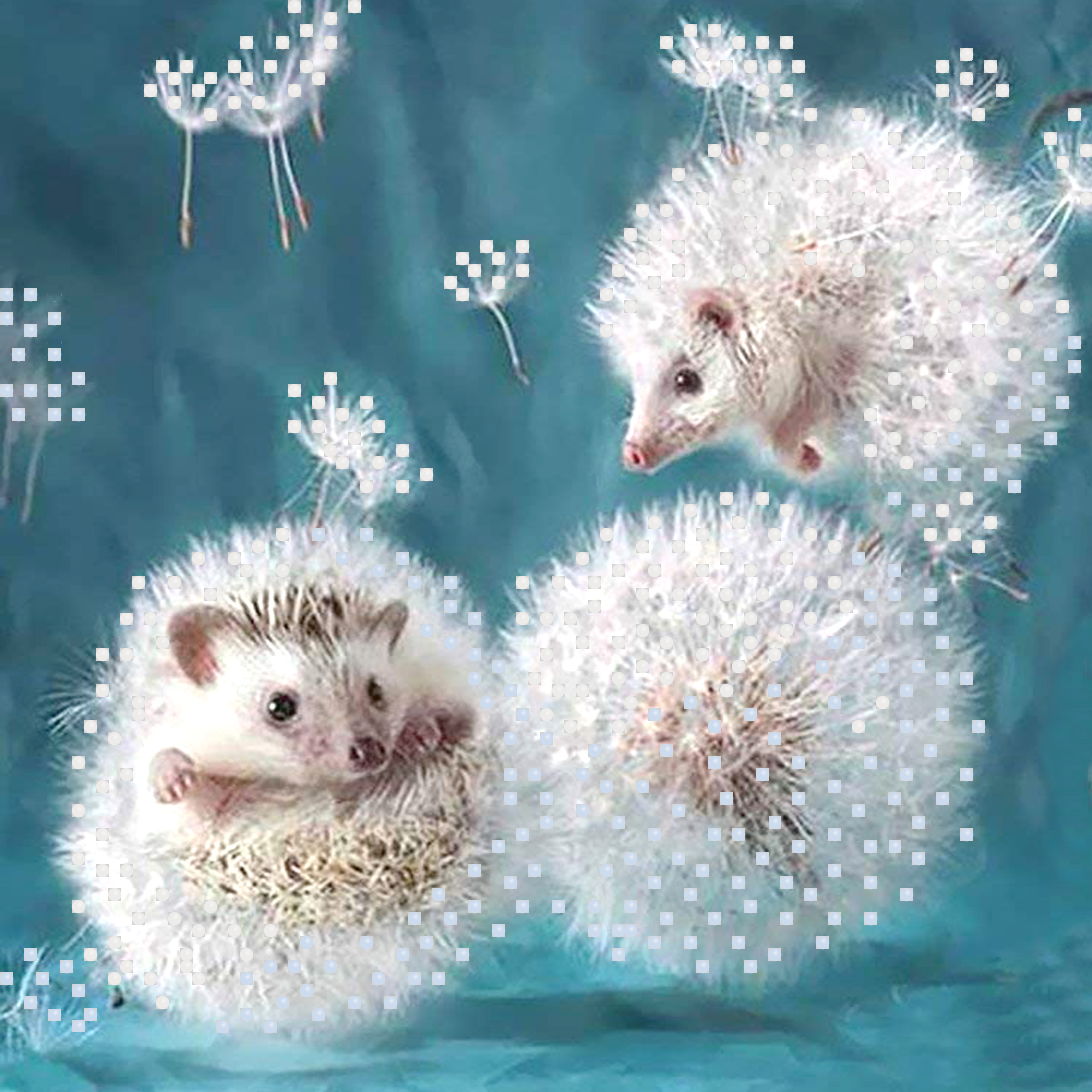 Схема для вишивки бісером А4 Їжачки (Повітряний настрій), фото 1