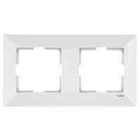 Рамка двойная горизонтальная Viko Meridian белая 90979002