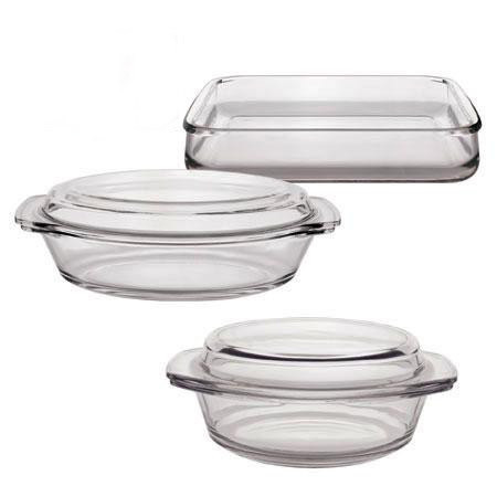 Набір скляних термокастрюль Stenson MS-0079, фото 1