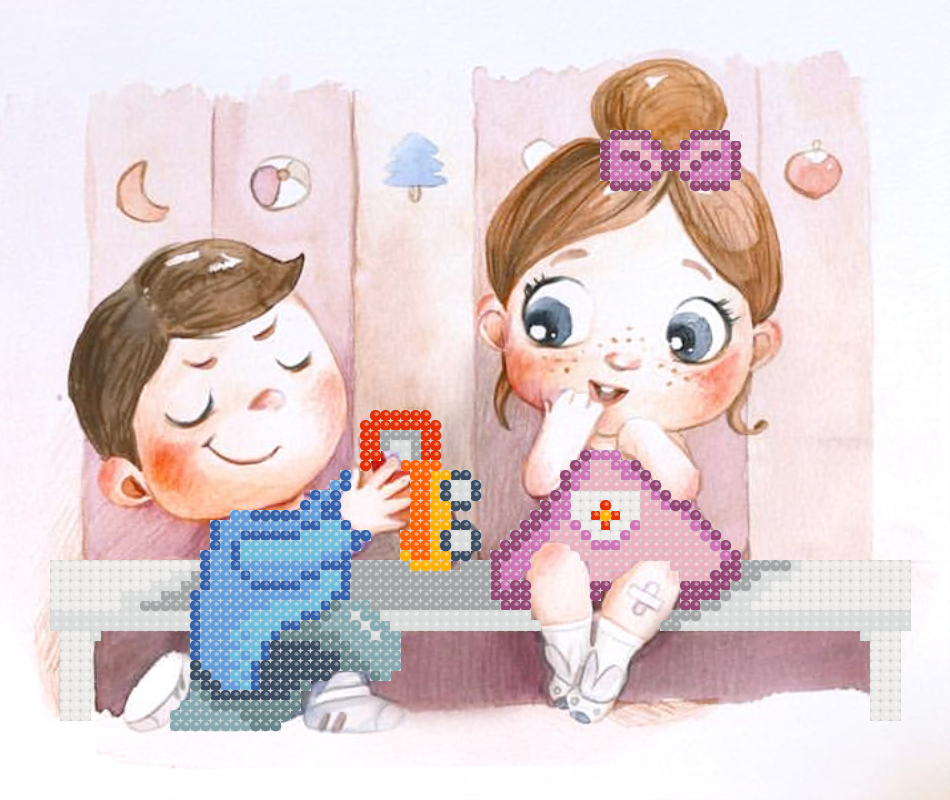 Схема для вишивки бісером А5 Перша любов, фото 1