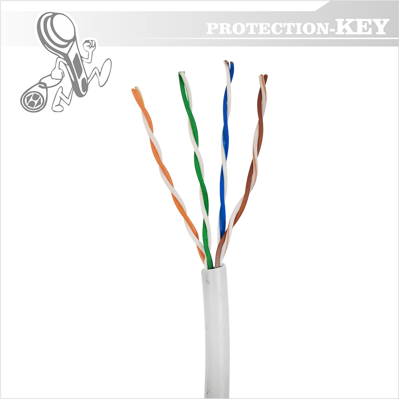 Кабель FTP CAT 5E 4*2*0.51мм. CU внутрішній, фото 1