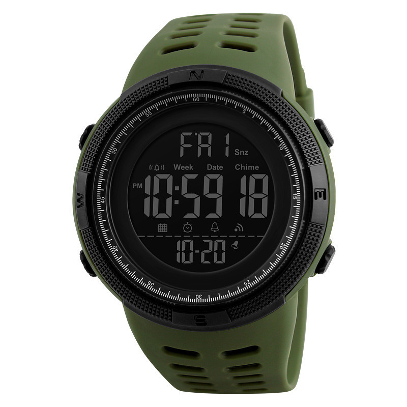 Skmei 1251 amigo зелені чоловічі спортивні годинник