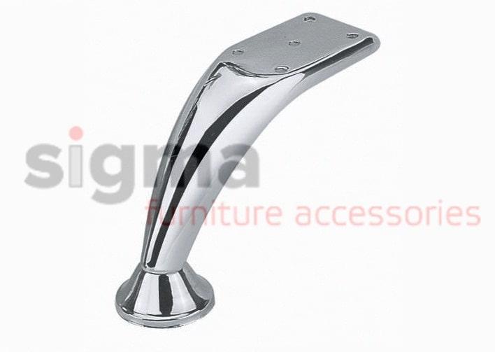 Ніжка меблева вигнута Sigma NZ 0704, H-110 хром, фото 1