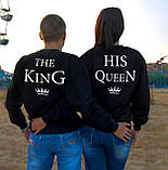 Парні свитшоты. Жіночий та чоловічий світшот. Реглан. King and Queen. Король і королева, фото 2