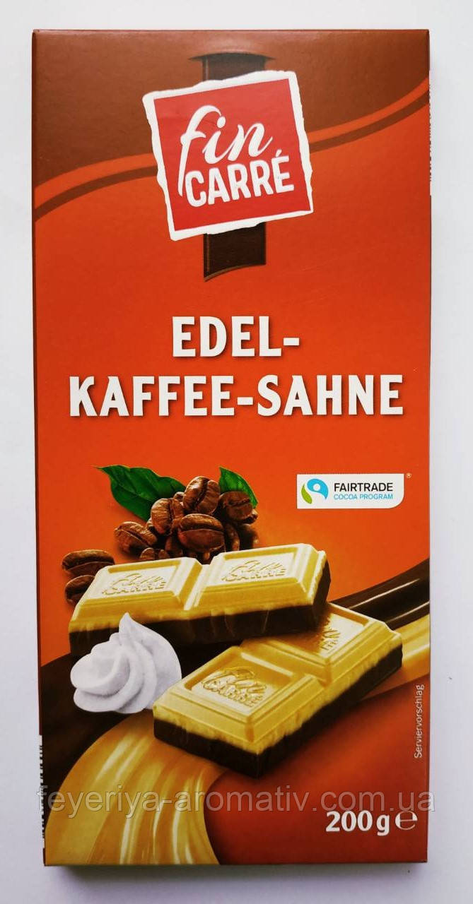 Шоколад черно-белый с кофе Fin Carre Edel-kaffee-sahne 200g Германия ...