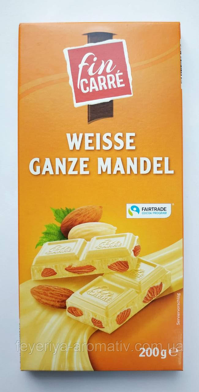 Шоколад Fin Carre 200g Німеччина Weisse ganze mandel