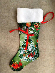 ЧХ-6. Пошитий новорічний чобіток з хутром, під вишивку