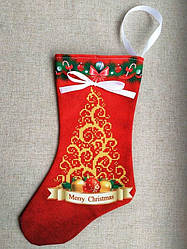 Ч-12. Новорічний чобіток під вишивку.