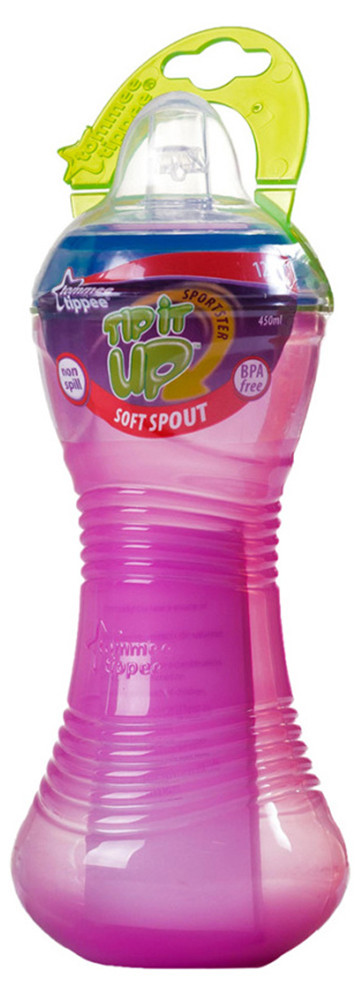 Поїлка Tommee Tippee Tip it UP від 12-ти міс.(450ml) блакитний, рожевий, салатовий