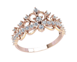 Англійська діадема кільце жіноче з каменем