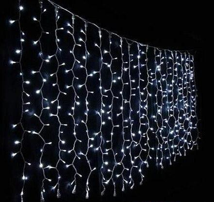 Гірлянда вулична штора чорний дріт "Завісу" 3м*1.5 м IP-44, 210 LED, холодно біла