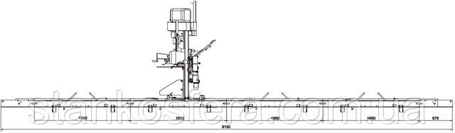 Станина из четырех сегментов по 1950 мм ленточной пилорамы Wood-Mizer LT15