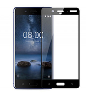 Захисне скло для Nokia 8 (0.3 мм, 3D, з олеофобним покриттям) колір чорний