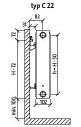 Сталевий панельний радіатор Purmo Compact 500х2000 бічне під'єднання тип 22, фото 4