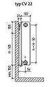 Сталевий панельний радіатор Purmo Ventil Compact 500х1600 комбіноване під'єднання тип 22, фото 4