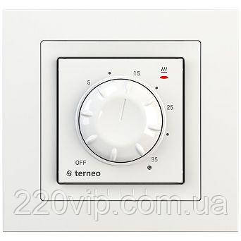 Терморегулятор TERNEO ROL UNIC БІЛИЙ з датчиком повітря, для опалення, датчик температури, термостат Тернео, фото 1