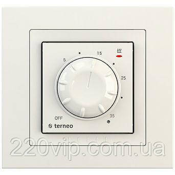 Терморегулятор TERNEO ROL UNIC СЛОНОВА КІСТЬ з датчиком повітря, для опалення, датчик температури, термостат, фото 1