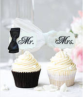Набір Весільних Топперов "MR&MRS" кекси