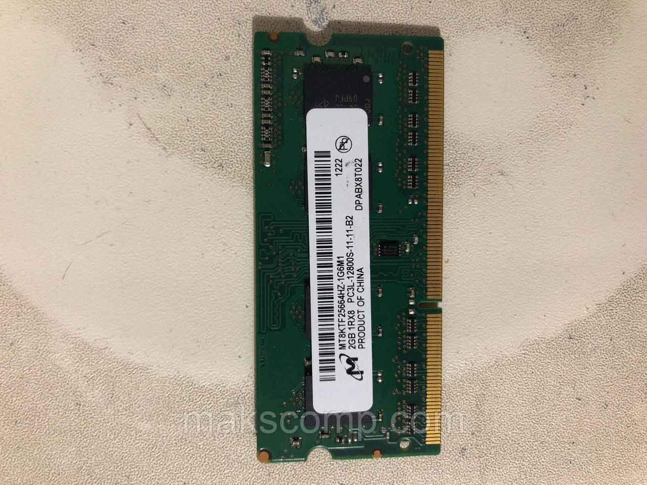 Micron 2Gb So-dimm PC3L-12800S DDR3-1600 (MT8KTF25664HZ-1G6M1)
