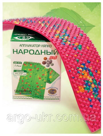 Аплікатор Ляпко Народний 7,0 розмір 95х320 мм (остеохондроз, артрит, знеболювальний, невралгія, тиск)