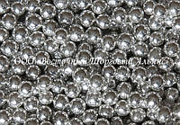 Декоративные жемчужины серебро Ø4 - 100 г