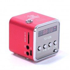Міні портативна MP3 колонка від USB FM TD-V26 Red, фото 1