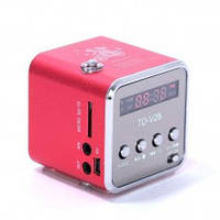 Міні портативна MP3 колонка від USB FM TD-V26 Red