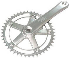 Шатун Sturmey Archer FCT68 48T, з фіксованою передачею під квадрат, 170mm, 1/2"*1/8" срібл.