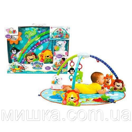 Килимок для малюка 100*100 см BAMBY 63504, з плюшевим ведмедиком (19 см), фото 1