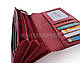 Жіночий шкіряний гаманець BALISA, червоний лак, дрібниця на блискавці, фото 7