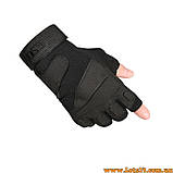 Тактичні рукавички BLACKHAWK без пальців чорні, фото 4