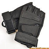 Тактичні рукавички BLACKHAWK без пальців чорні, фото 6