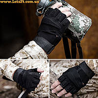 Тактичні рукавички BLACKHAWK без пальців чорні