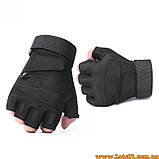 Тактичні рукавички BLACKHAWK без пальців чорні M, фото 3