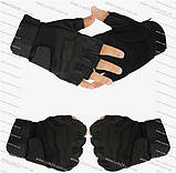 Тактичні рукавички BLACKHAWK без пальців чорні M, фото 4