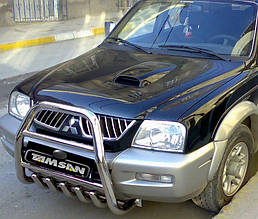 Кенгурятник QT007 (нерж.) - Mitsubishi L200 1996-2006 рр.