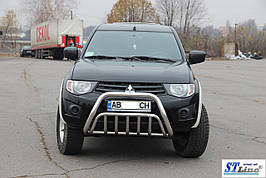 Кенгурятник WT002 (нерж) - Mitsubishi L200 2006-2015 рр.