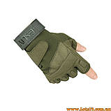 Тактичні рукавички BLACKHAWK без пальців зелені, фото 5