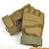 Тактичні рукавички BLACKHAWK без пальців зелені, фото 9