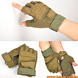 Тактичні рукавички BLACKHAWK без пальців зелені, фото 8
