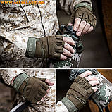 Тактичні рукавички BLACKHAWK без пальців зелені XL, фото 2