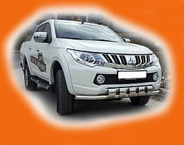 Передня захист ST015 (нерж) - Mitsubishi L200 2015+ рр.