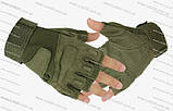 Тактичні рукавички BLACKHAWK без пальців зелені M, фото 6