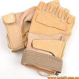 Тактичні рукавички BLACKHAWK без пальців пісочні койот тан, фото 9