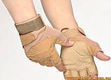 Тактичні рукавички BLACKHAWK без пальців пісочні койот тан XL, фото 6