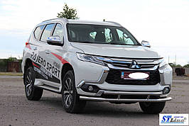 Передня захист ST016 (нерж) - Mitsubishi Pajero Sport 2015+ рр.